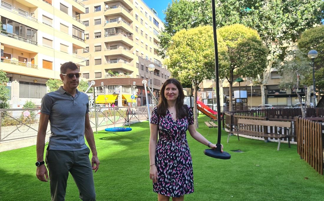 Miryam Rodríguez en la Plaza de Carmelitas