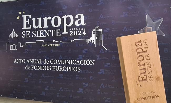 Premio conseguido por el Ayuntamiento de Salamanca en el acto celebrado en Chiclana de la Frontera