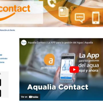 Aplicación para dispositivos móviles Aqualia Contact