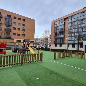 Plaza de Robert Schuman en el barrio El Zurguén de Salamanca